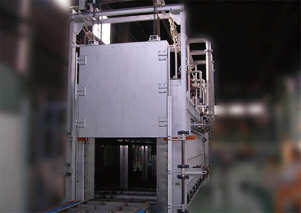 Roller hearth type aluminum bar heat treatment furnace of RT system