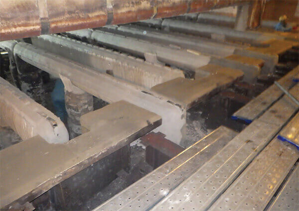 Refractory repairs of heating furnaces